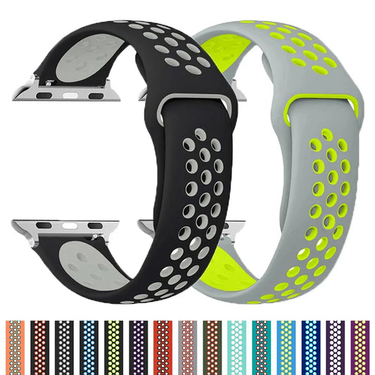 Silicone Sports Strap for the Apple Watch Ultra 2 & Series 10–6 (13 colours available)