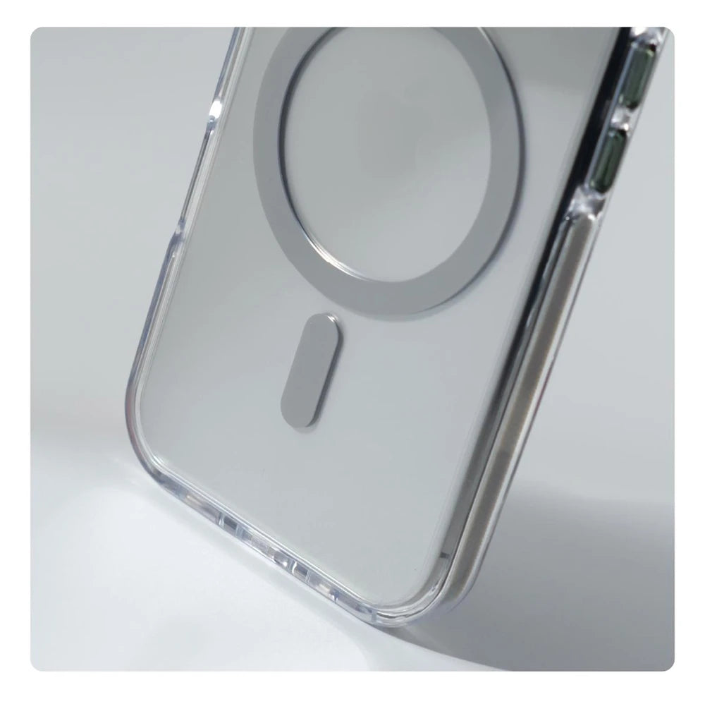 iPhone MagSafe Clear Bumper Case – Shockproof with Stand & Lens Protection