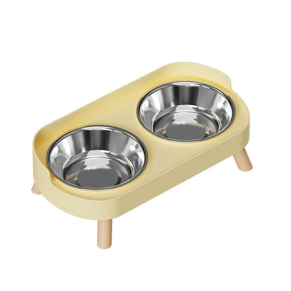 Colourful Stainless Steel Double Pet Bowl – Food & Water Feeding Station for Cats & Dogs