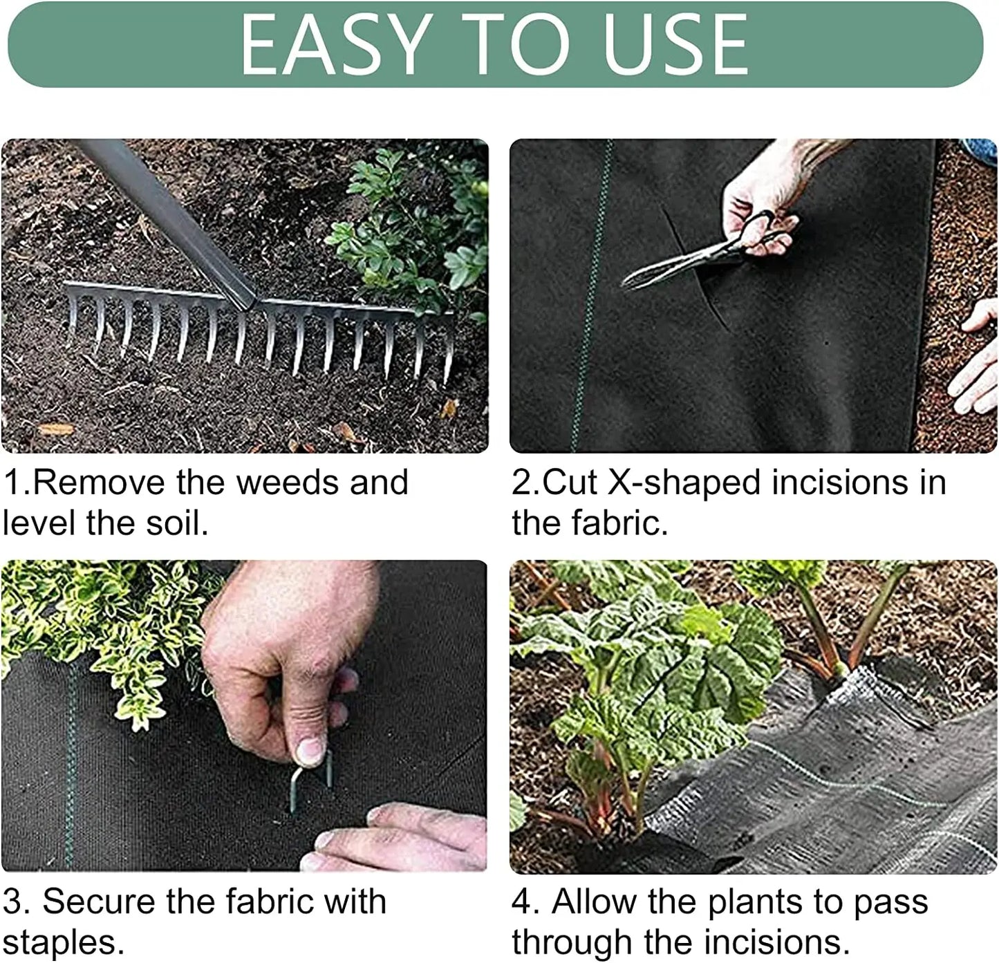 Heavy-Duty Woven Weed Mat – Non-Slip Garden Ground Cover & Weed Barrier Fabric