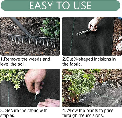 Heavy-Duty Woven Weed Mat – Non-Slip Garden Ground Cover & Weed Barrier Fabric