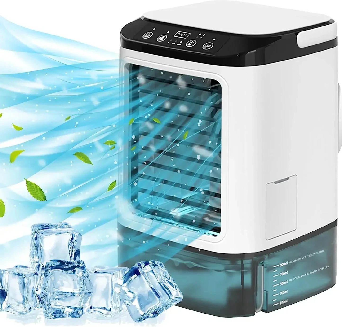 Portable USB Mini Air Cooler – Quiet Desktop Cooling Fan with Humidifier & Mist Spray
