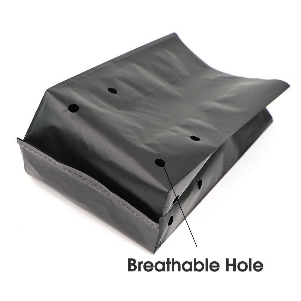 Black PE Seedling & Transplant Grow Bags – Punched Nursery Planting Bags