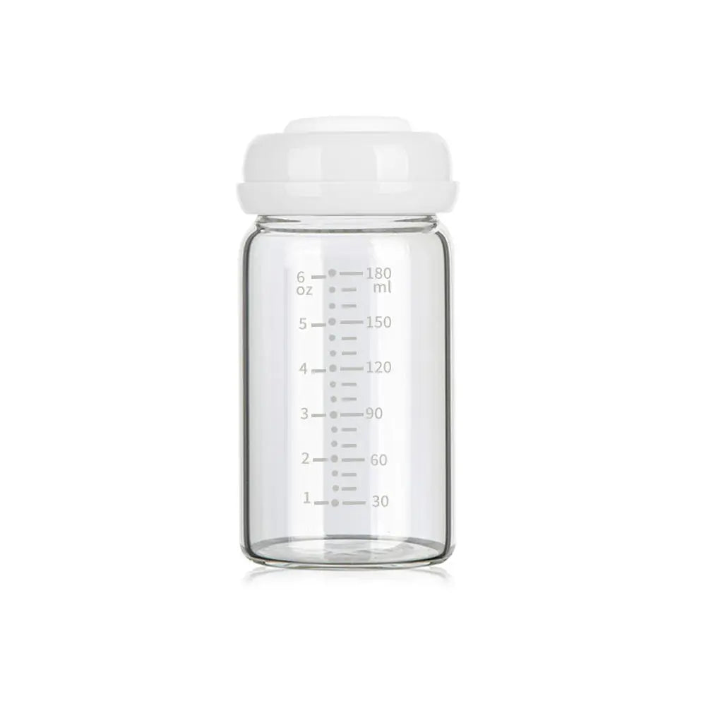 Breast Milk Storage Bottles – Glass Wide Neck 180ml (2 Pack)