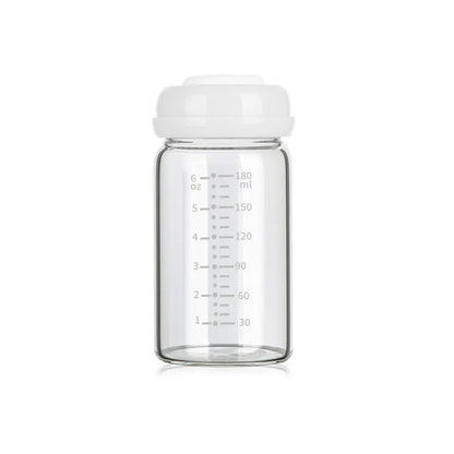 Breast Milk Storage Bottles – Glass Wide Neck 180ml (2 Pack)