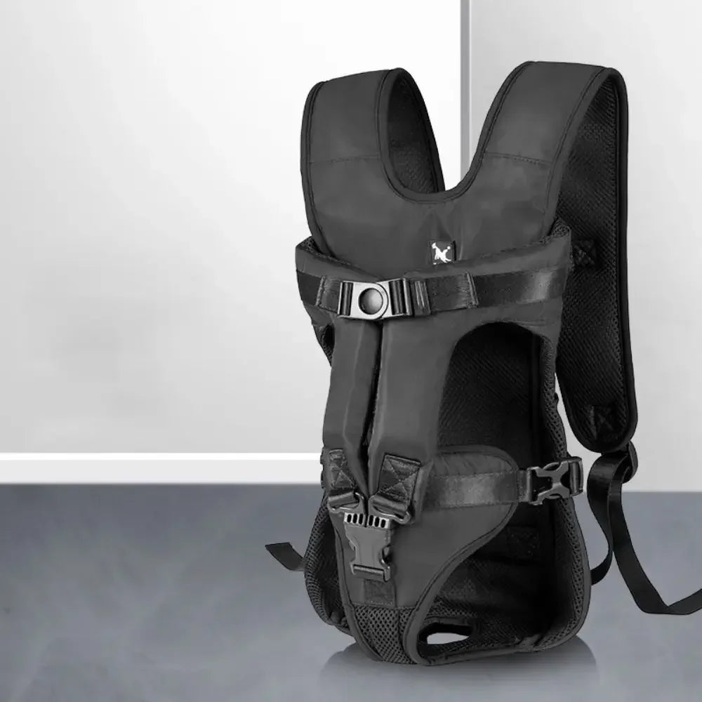 Hands-Free Front Dog & Cat Carrier Backpack – Adjustable Breathable Pet Travel Bag