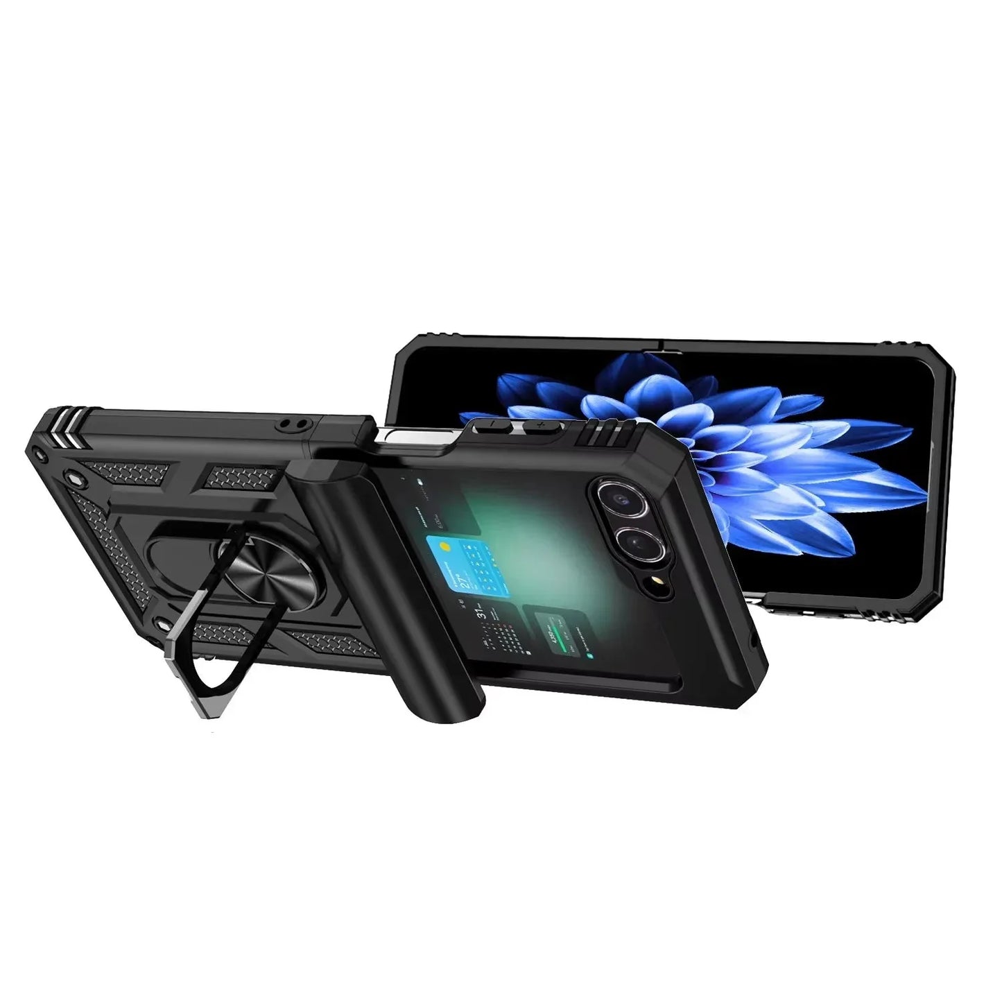 Samsung Galaxy Z Flip7 Phone Case with Ring Bracket (8 colours available)