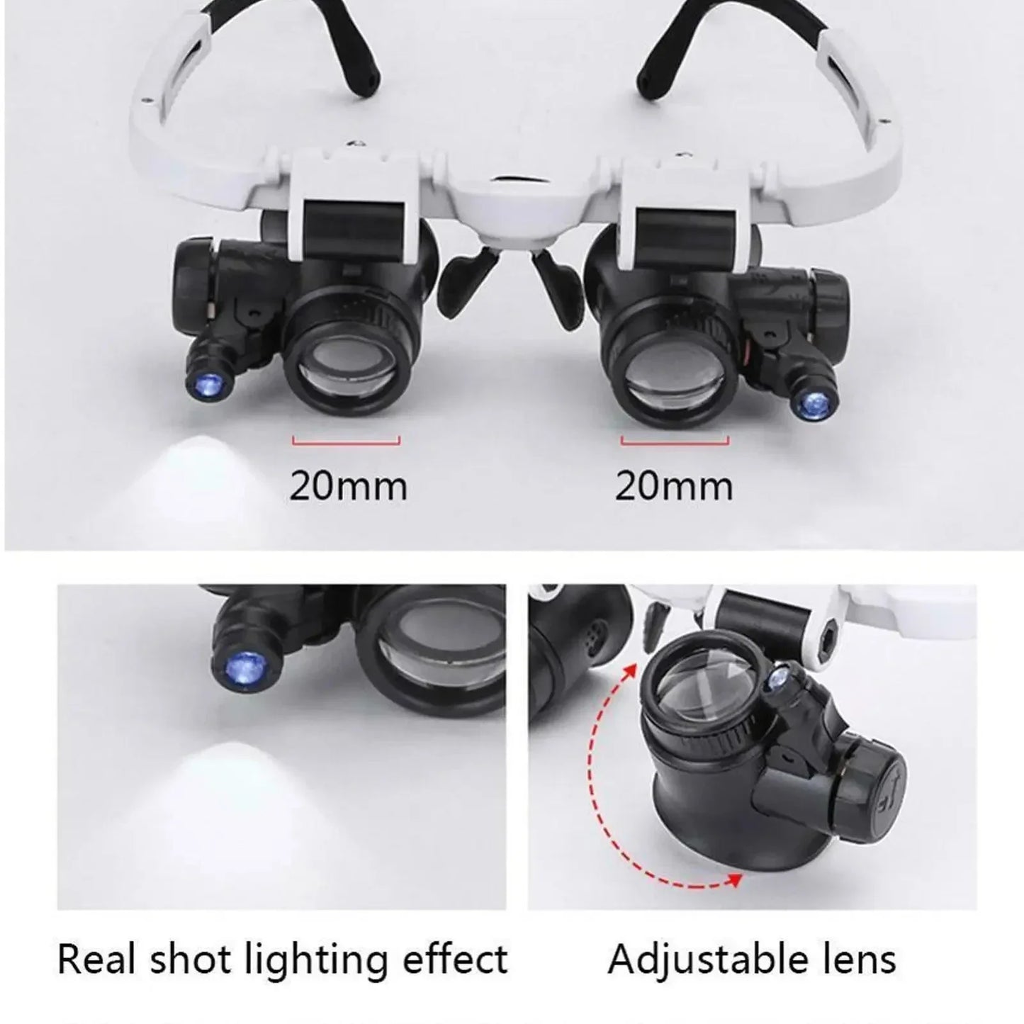 LED Magnifying Glasses – 8X/15X/23X Telescopic Watch & Jewlery Repair Loupe