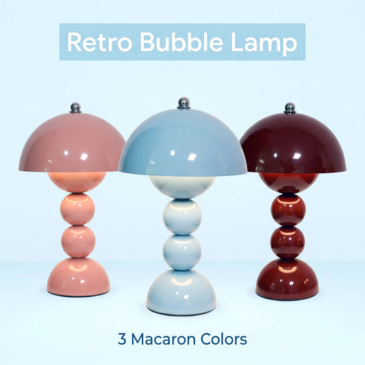 Retro Mushroom Touch Table Lamp – Dimmable Decorative Bedside & Desk Light
