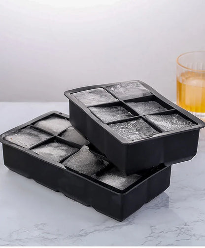 Large Silicone Ice Cube Tray – 4, 6, 8 or 15 Grid Jumbo Ice Mould