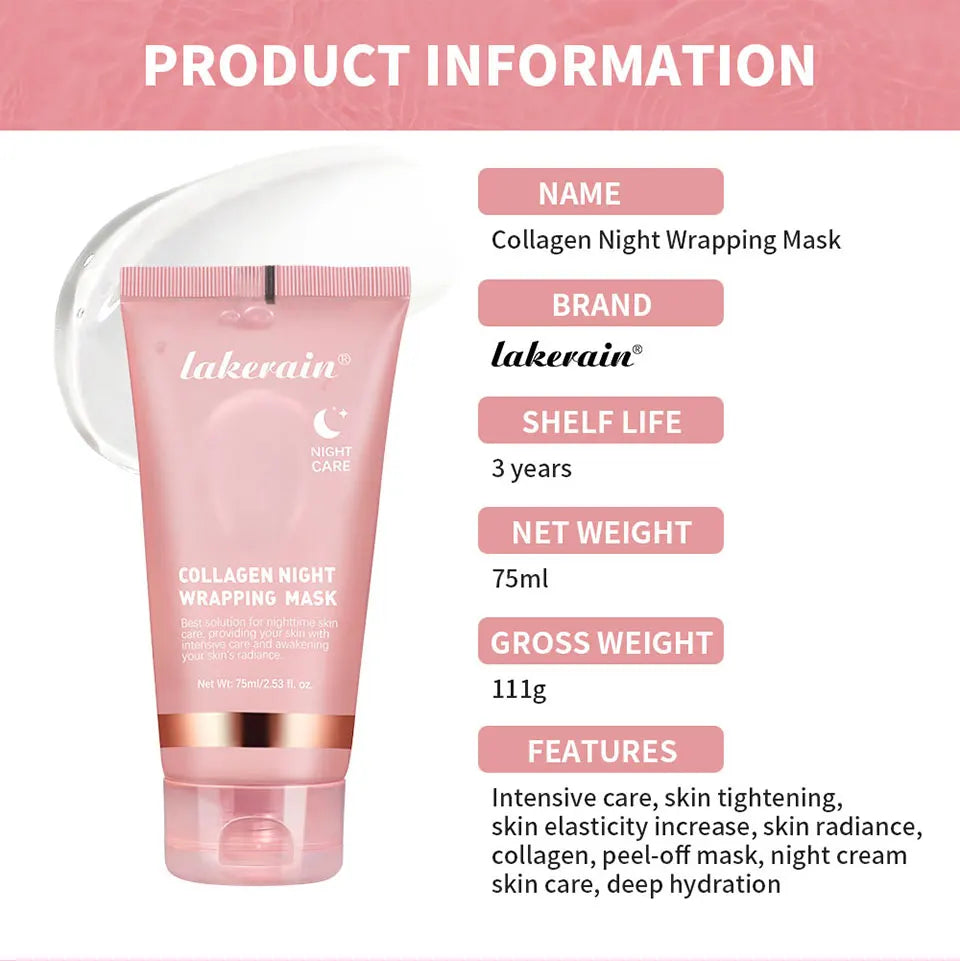 Korean Collagen Overnight Peel-Off Mask – Hydrating & Firming Skin Treatment