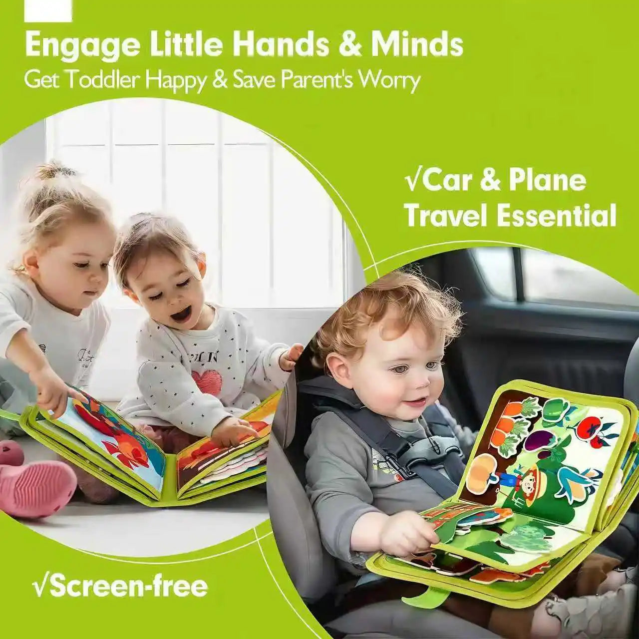 Felt Alphabet Busy Book – Educational Learning Backpack Toy