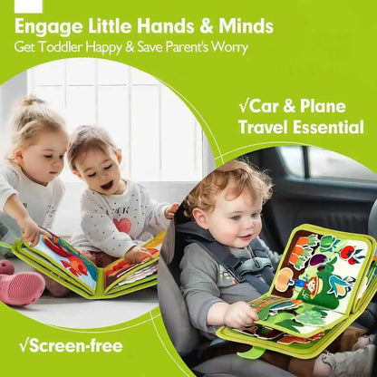 Felt Alphabet Busy Book – Educational Learning Backpack Toy