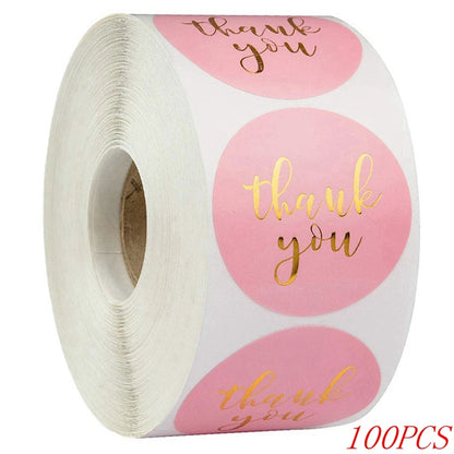 Thank You Stickers – Round Packaging & Gift Sealing Labels