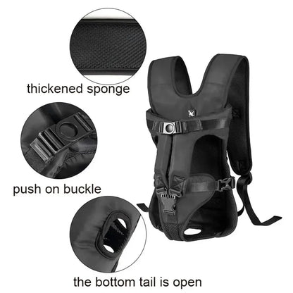 Hands-Free Front Dog & Cat Carrier Backpack – Adjustable Breathable Pet Travel Bag