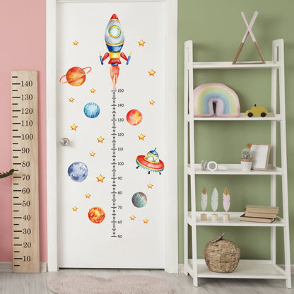 Cartoon Animal Height Chart Wall Stickers – Removable Growth Ruler Decals (3 Pack)