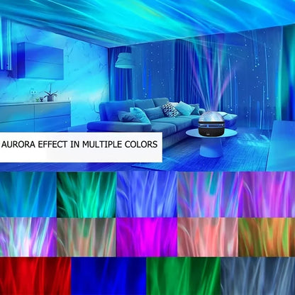 Galaxy Star & Ocean Wave Projector Night Light – 7 Colour LED