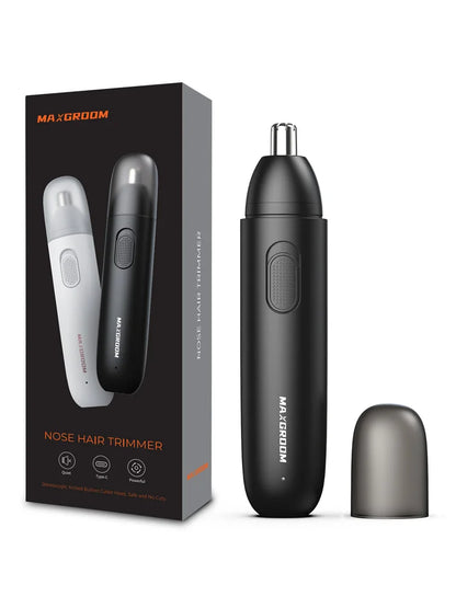 Rechargeable Nose Hair Trimmer with 360° Dual-Blade System