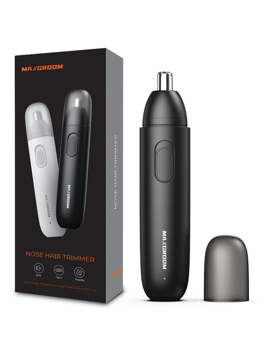 Rechargeable Nose Hair Trimmer with 360° Dual-Blade System