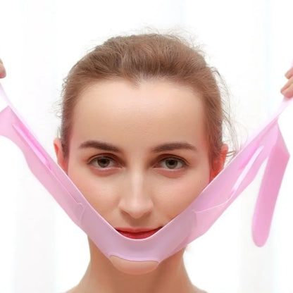Silicone V-Line Face Lifting Mask – Reusable Chin & Neck Support Band