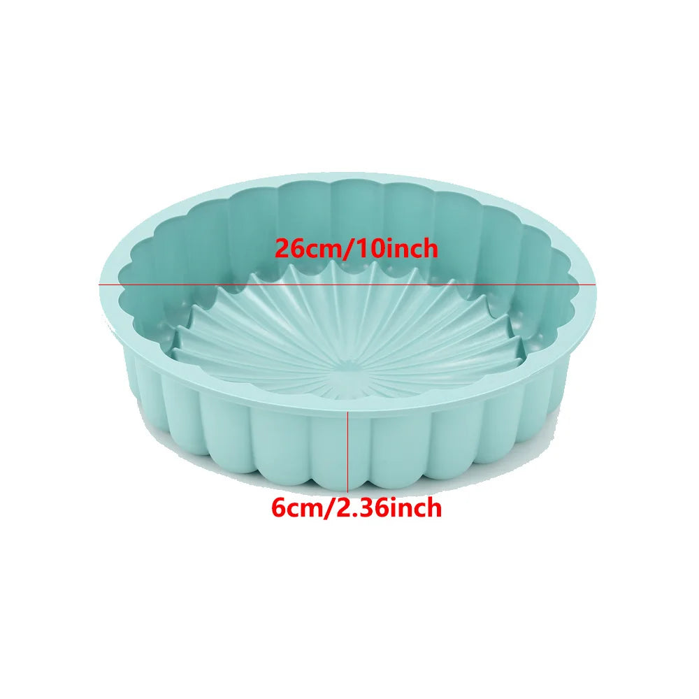 Silicone Charlotte Cake Mould – Fluted Round Baking & Dessert Pan