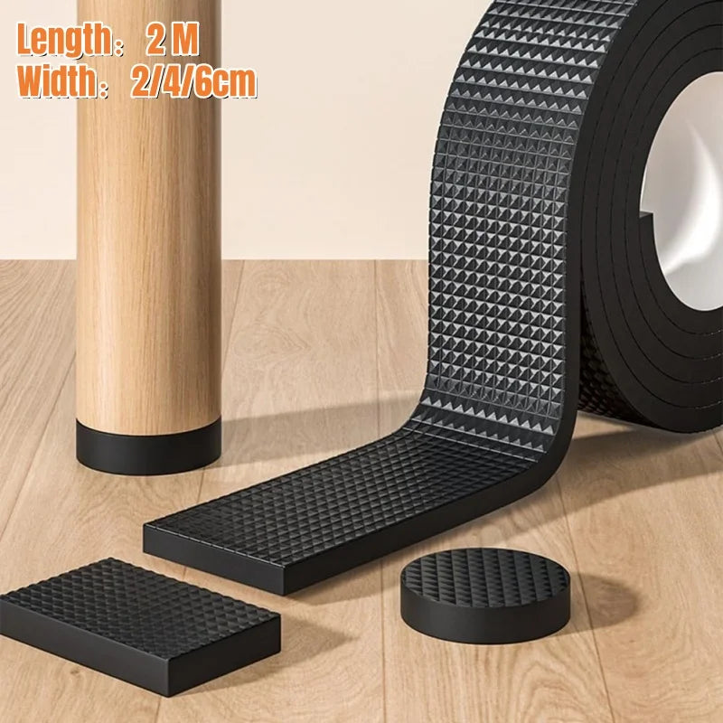 Cut-to-Size Anti-Slip Furniture Pads – 2m Self-Adhesive EVA Floor Protectors
