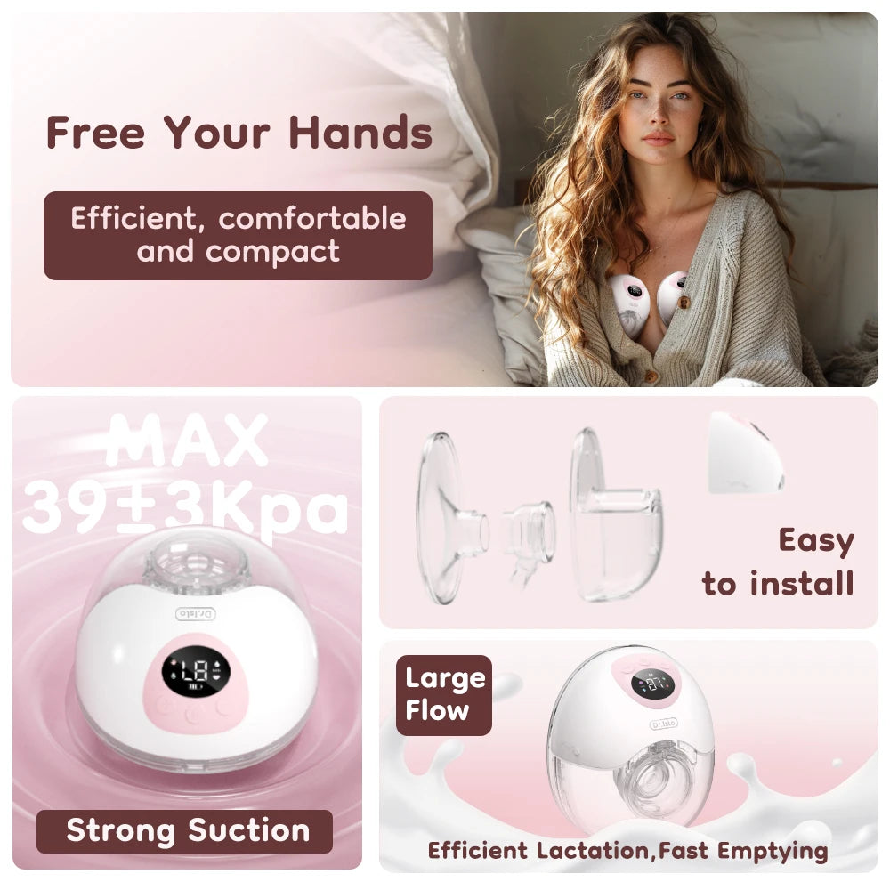 Wearable Hands-Free Electric Breast Pump – Rechargeable Double Breast Pump with 4 Modes & 36 Suction Levels