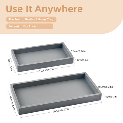 Silicone Vanity Tray – Bathroom & Jewellery Storage Organiser