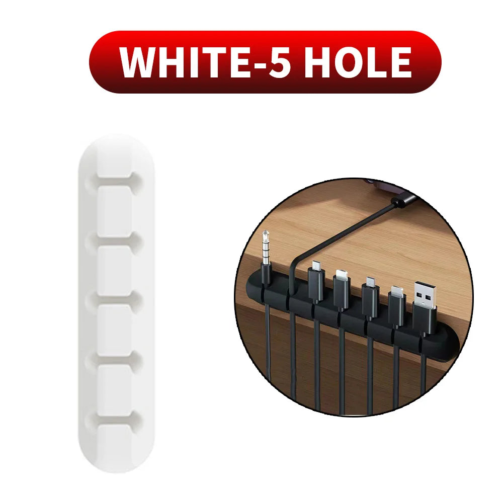 Adhesive Cable Clips – Self-Adhesive Cord Organisers for Desk, Charging & Home Office