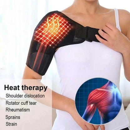 Heated Shoulder Support Brace – Compression Wrap for Pain Relief & Recovery