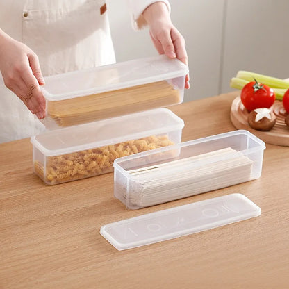 4-Piece Long Food Storage Container Set – Reusable Fridge Organiser Boxes with Lids