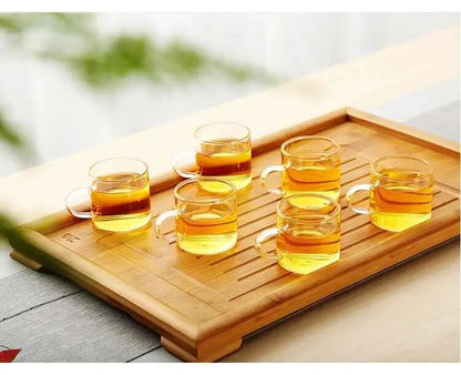 6-Piece Heat-Resistant Glass Tea Cup Set – 100ml Thickened Espresso & Coffee Cups