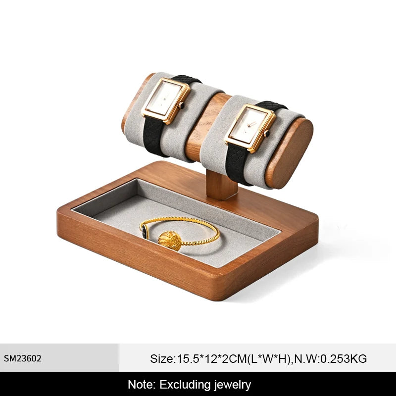 Wooden T-Shaped Watch & Bracelet Display Stand – Jewellery Storage Holder