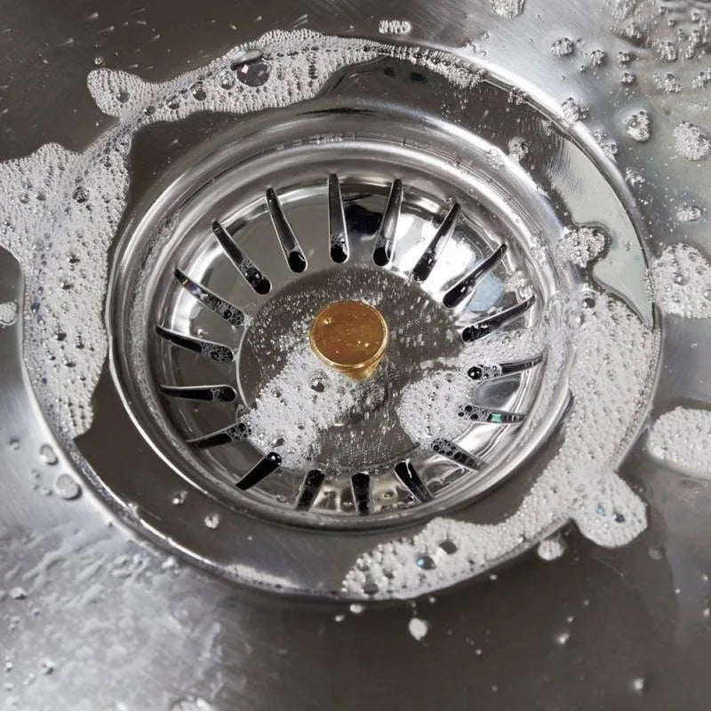 2-in-1 Kitchen Sink Strainer & Stopper – Stainless Steel Drain Waste Filters