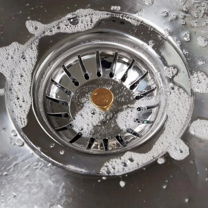 2-in-1 Kitchen Sink Strainer & Stopper – Stainless Steel Drain Waste Filters