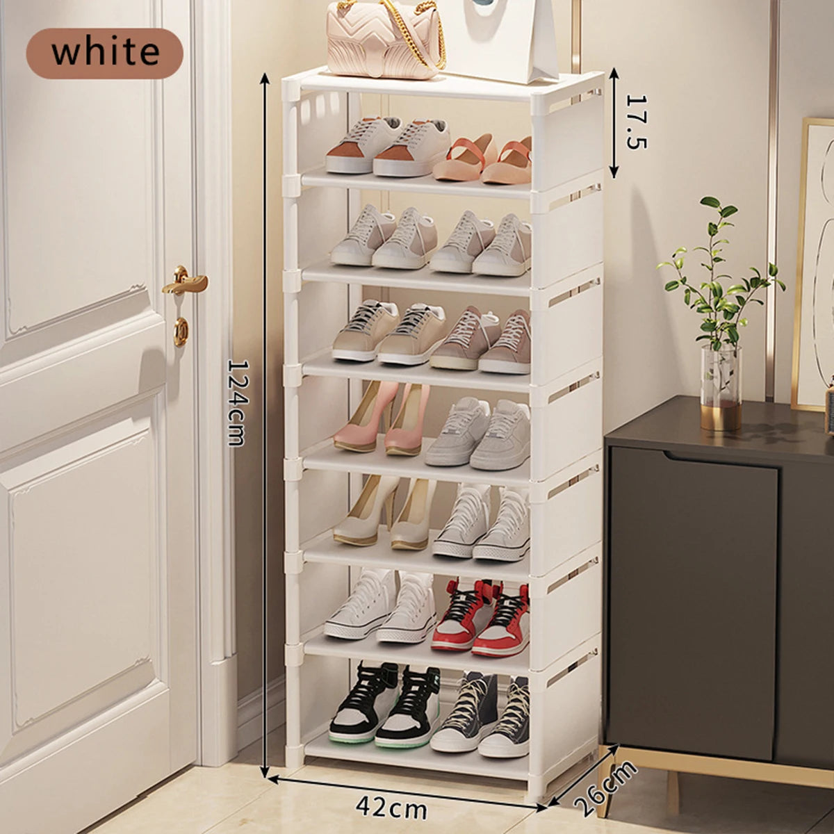 Slim Multi-Layer Shoe Rack – Space-Saving Narrow Shoe Storage Cabinet