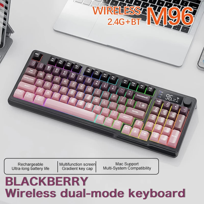 M96 Wireless Gaming Keyboard – Smart Screen Mechanical-Style Keyboard