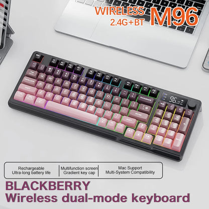 M96 Wireless Gaming Keyboard – Smart Screen Mechanical-Style Keyboard