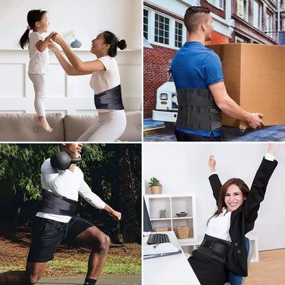 Adjustable Lumbar Support Belt – Double Pull Waist & Back Support Brace