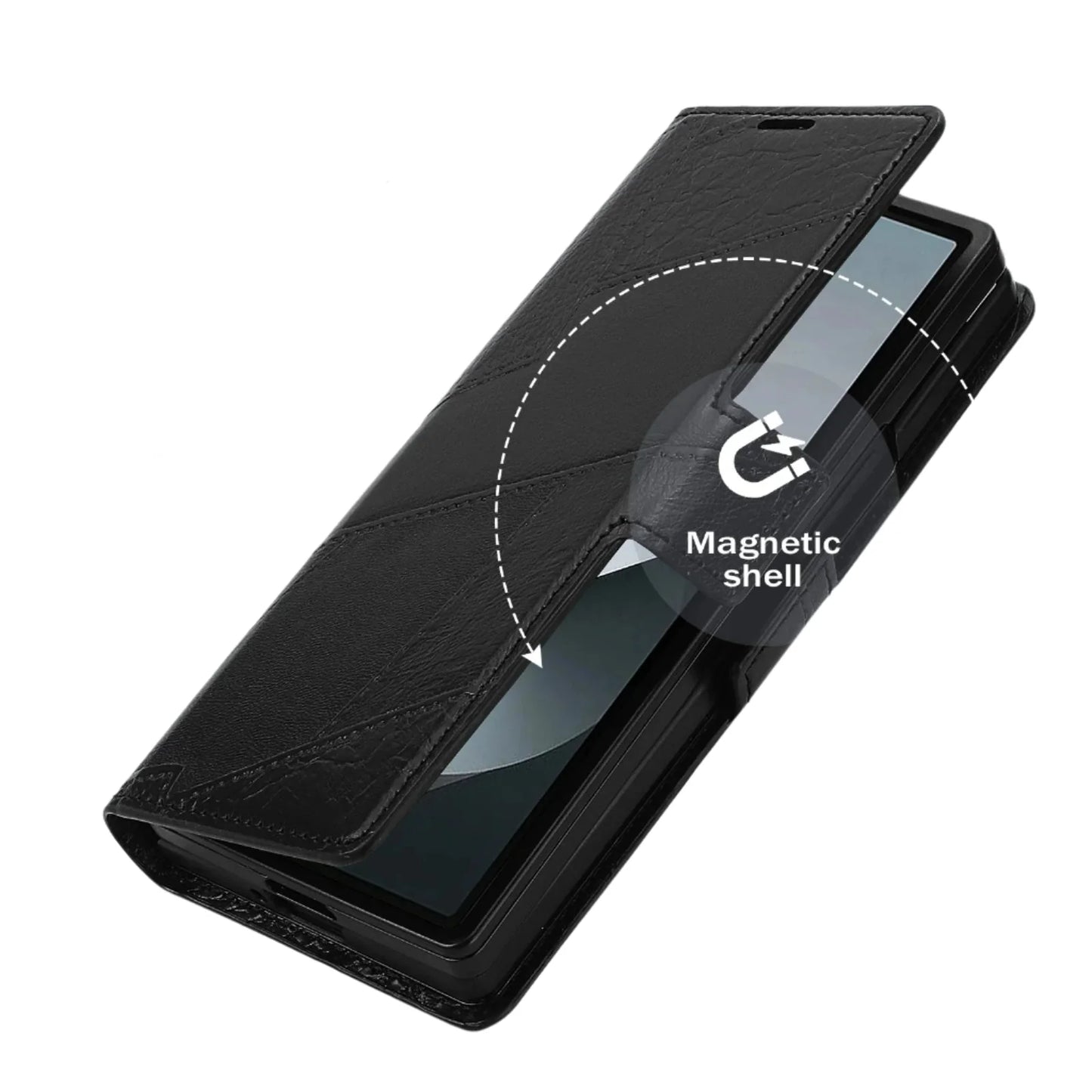 Flip Leather Phone Case for the Samsung Galaxy Z Fold7 (2 colours available)