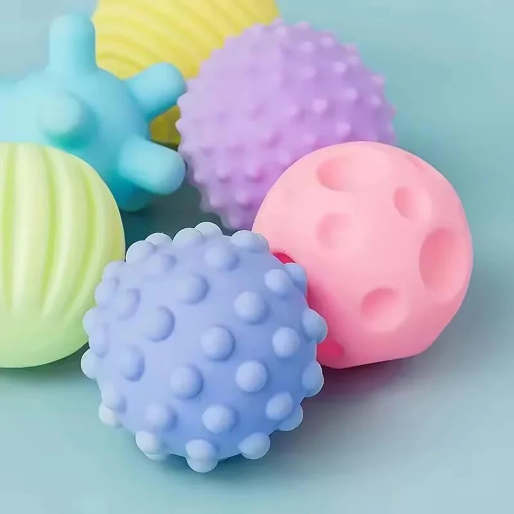 6-Piece Baby Sensory Ball Set – Soft Textured Touch & Grip Toys