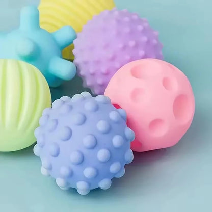 6-Piece Baby Sensory Ball Set – Soft Textured Touch & Grip Toys