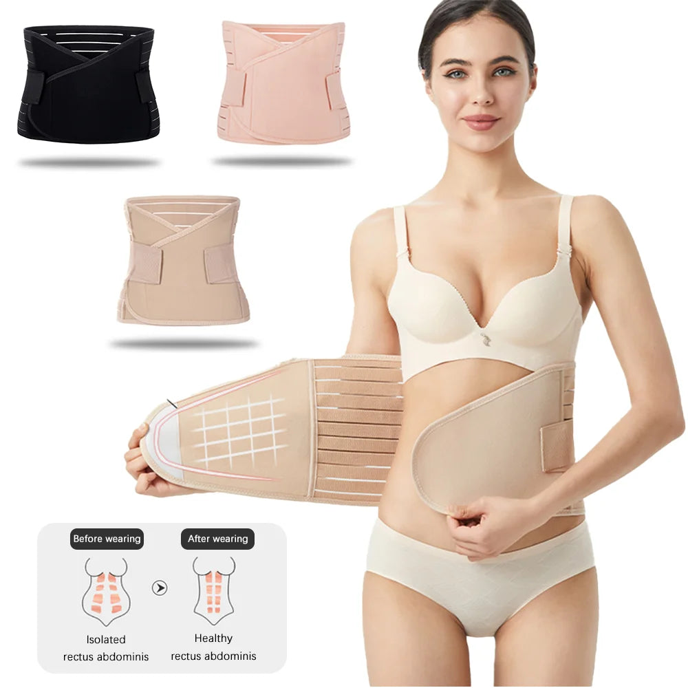 Postpartum Recovery Belly Band – Waist & Pelvic Support Wrap