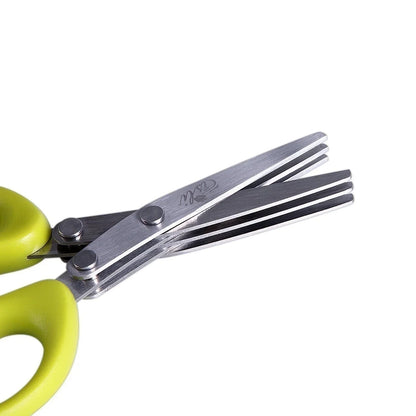 Multi-Layer Stainless Steel Herb Scissors – 3 or 5 Blade Kitchen Herb & Vegetable Cutter