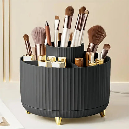 360° Rotating Makeup Organiser – Multi-Compartment Cosmetic Storage Holder