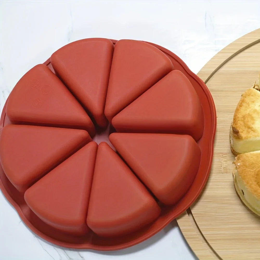 8-Cavity Silicone Triangle Cake Mould – 28cm Baking Tray