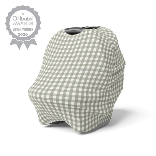 5 in 1 Multi-Use Cover | Sage Gingham