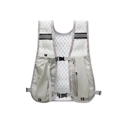 Lightweight Running Vest Backpack – Reflective Sports Chest Pack with Phone & Bottle Storage