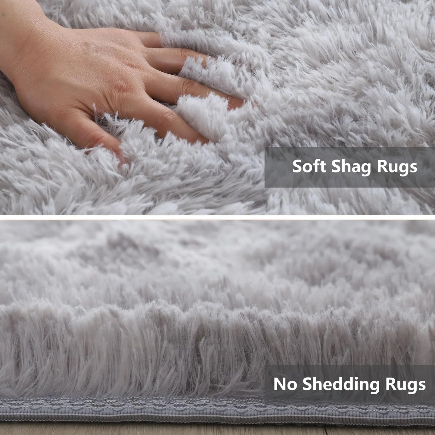 Ultra-Soft Shag Area Rug – Plush Non-Slip Floor Rug for Bedroom, Living Room & Nursery