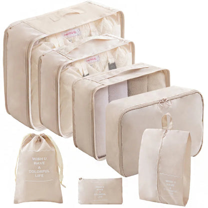 7/10-Piece Travel Packing Cube Set – Suitcase Organisers & Shoe Storage Bags